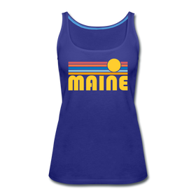 Maine Women’s Tank Top - Retro Sunrise Women’s Maine Tank Top - royal blue