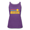 Maine Women’s Tank Top - Retro Sunrise Women’s Maine Tank Top - purple