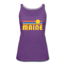 Maine Women’s Tank Top - Retro Sunrise Women’s Maine Tank Top - purple