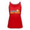 Lake Tahoe, California Women’s Tank Top - Retro Sunrise Women’s Lake Tahoe Tank Top - red