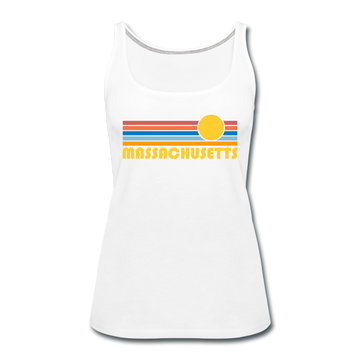Massachusetts Women’s Tank Top - Retro Sunrise Women’s Massachusetts Tank Top - white