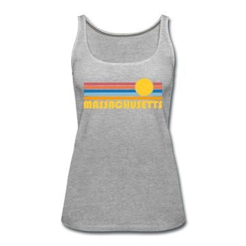 Massachusetts Women’s Tank Top - Retro Sunrise Women’s Massachusetts Tank Top - heather gray