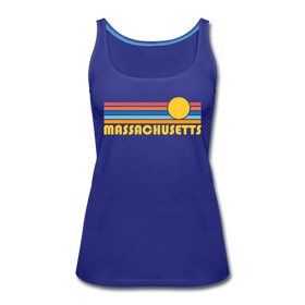 Massachusetts Women’s Tank Top - Retro Sunrise Women’s Massachusetts Tank Top - royal blue
