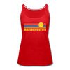 Massachusetts Women’s Tank Top - Retro Sunrise Women’s Massachusetts Tank Top - red