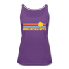 Massachusetts Women’s Tank Top - Retro Sunrise Women’s Massachusetts Tank Top - purple