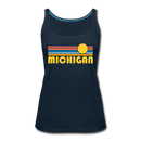 Michigan Women’s Tank Top - Retro Sunrise Women’s Michigan Tank Top - deep navy