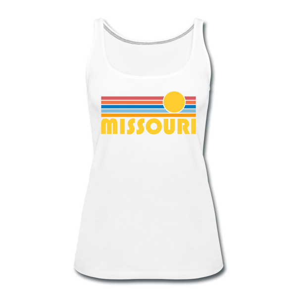 Missouri Women’s Tank Top - Retro Sunrise Women’s Missouri Tank Top - white