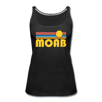 Moab, Utah Women’s Tank Top - Retro Sunrise Women’s Moab Tank Top - black