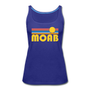 Moab, Utah Women’s Tank Top - Retro Sunrise Women’s Moab Tank Top - royal blue
