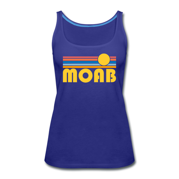 Moab, Utah Women’s Tank Top - Retro Sunrise Women’s Moab Tank Top - royal blue