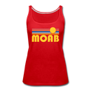 Moab, Utah Women’s Tank Top - Retro Sunrise Women’s Moab Tank Top - red
