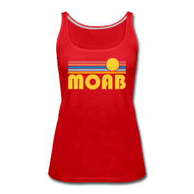 Moab, Utah Women’s Tank Top - Retro Sunrise Women’s Moab Tank Top - red
