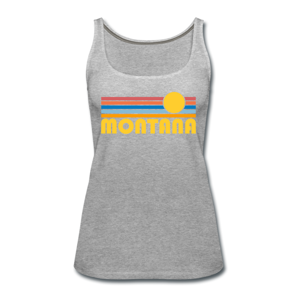 Montana Women’s Tank Top - Retro Sunrise Women’s Montana Tank Top - heather gray