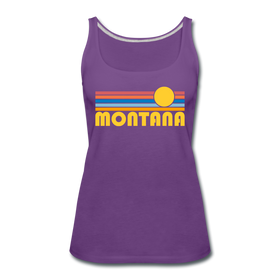 Montana Women’s Tank Top - Retro Sunrise Women’s Montana Tank Top - purple