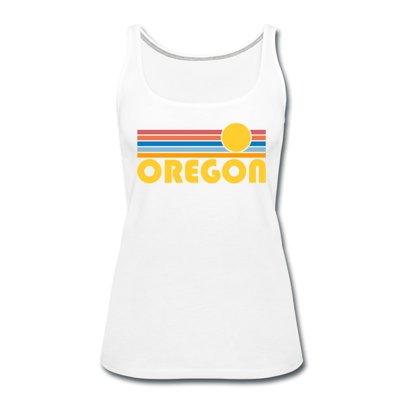 Oregon Women’s Tank Top - Retro Sunrise Women’s Oregon Tank Top - white