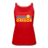 Oregon Women’s Tank Top - Retro Sunrise Women’s Oregon Tank Top - red