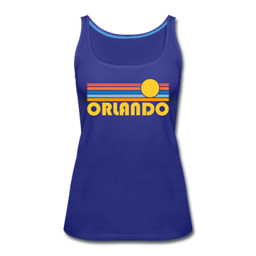 Orlando, Florida Women’s Tank Top - Retro Sunrise Women’s Orlando Tank Top - royal blue