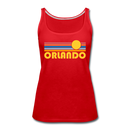 Orlando, Florida Women’s Tank Top - Retro Sunrise Women’s Orlando Tank Top - red