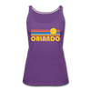 Orlando, Florida Women’s Tank Top - Retro Sunrise Women’s Orlando Tank Top - purple
