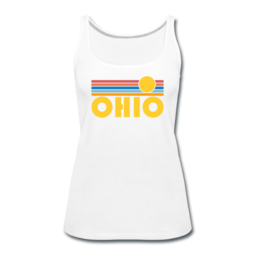 Ohio Women’s Tank Top - Retro Sunrise Women’s Ohio Tank Top - white