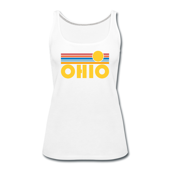 Ohio Women’s Tank Top - Retro Sunrise Women’s Ohio Tank Top - white