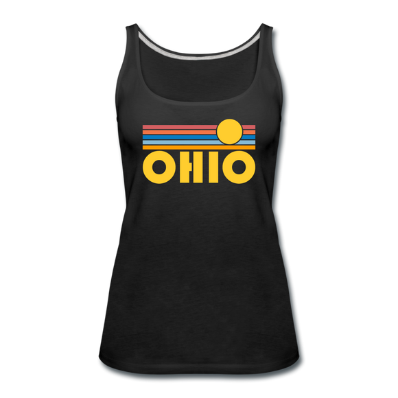 Ohio Women’s Tank Top - Retro Sunrise Women’s Ohio Tank Top - black