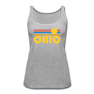 Ohio Women’s Tank Top - Retro Sunrise Women’s Ohio Tank Top - heather gray