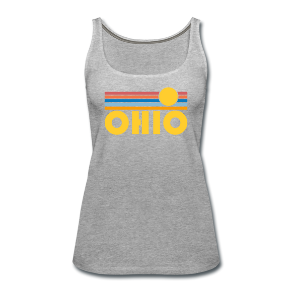Ohio Women’s Tank Top - Retro Sunrise Women’s Ohio Tank Top - heather gray