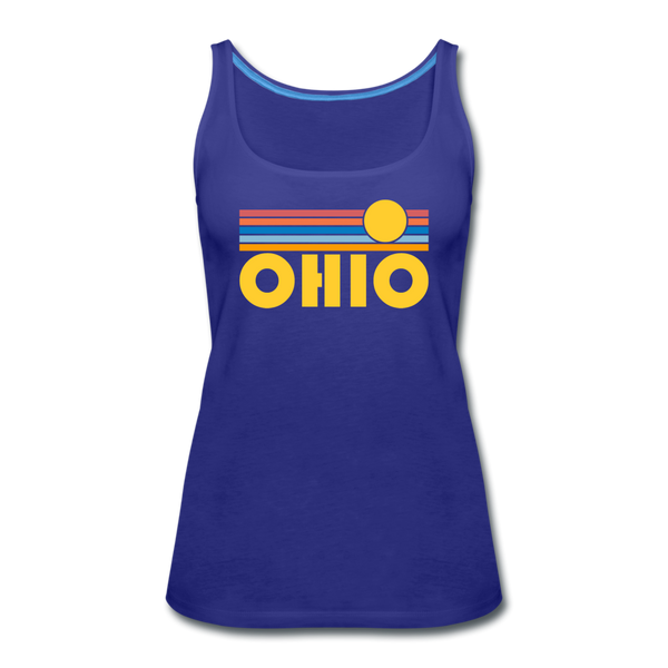 Ohio Women’s Tank Top - Retro Sunrise Women’s Ohio Tank Top - royal blue
