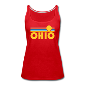Ohio Women’s Tank Top - Retro Sunrise Women’s Ohio Tank Top - red