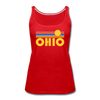 Ohio Women’s Tank Top - Retro Sunrise Women’s Ohio Tank Top - red