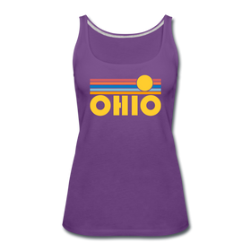 Ohio Women’s Tank Top - Retro Sunrise Women’s Ohio Tank Top - purple