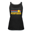 Portland, Oregon Women’s Tank Top - Retro Sunrise Women’s Portland Tank Top - black