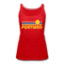 Portland, Oregon Women’s Tank Top - Retro Sunrise Women’s Portland Tank Top - red
