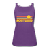 Portland, Oregon Women’s Tank Top - Retro Sunrise Women’s Portland Tank Top - purple
