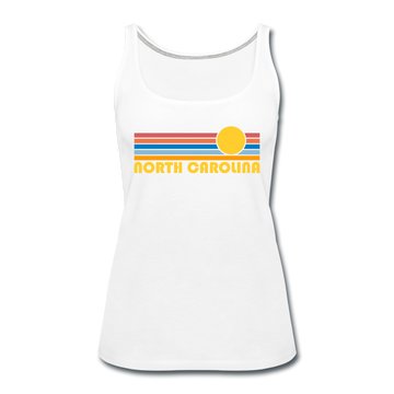 North Carolina Women’s Tank Top - Retro Sunrise Women’s North Carolina Tank Top - white
