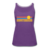 North Carolina Women’s Tank Top - Retro Sunrise Women’s North Carolina Tank Top - purple