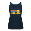 Sarasota, Florida Women’s Tank Top - Retro Sunrise Women’s Sarasota Tank Top - deep navy