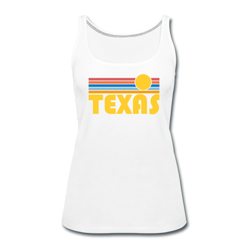 Texas Women’s Tank Top - Retro Sunrise Women’s Texas Tank Top - white