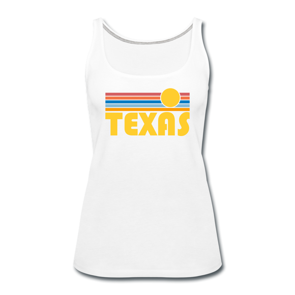 Texas Women’s Tank Top - Retro Sunrise Women’s Texas Tank Top - white