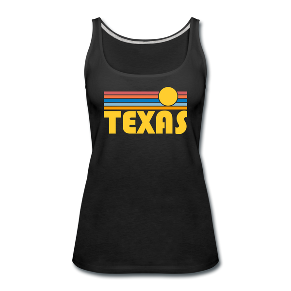Texas Women’s Tank Top - Retro Sunrise Women’s Texas Tank Top - black