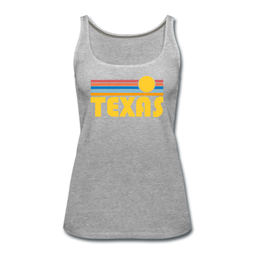 Texas Women’s Tank Top - Retro Sunrise Women’s Texas Tank Top - heather gray