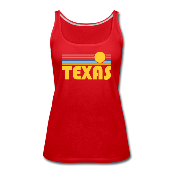 Texas Women’s Tank Top - Retro Sunrise Women’s Texas Tank Top - red