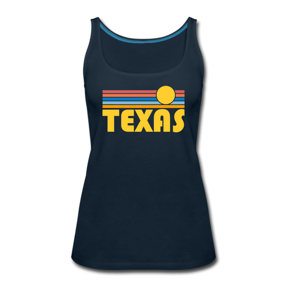 Texas Women’s Tank Top - Retro Sunrise Women’s Texas Tank Top - deep navy