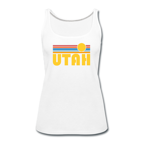 Utah Women’s Tank Top - Retro Sunrise Women’s Utah Tank Top - white