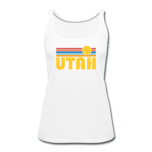 Utah Women’s Tank Top - Retro Sunrise Women’s Utah Tank Top - white