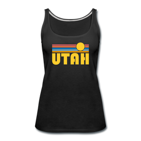 Utah Women’s Tank Top - Retro Sunrise Women’s Utah Tank Top - black
