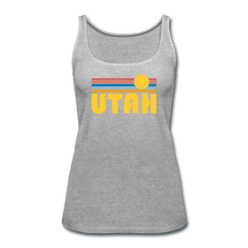 Utah Women’s Tank Top - Retro Sunrise Women’s Utah Tank Top - heather gray