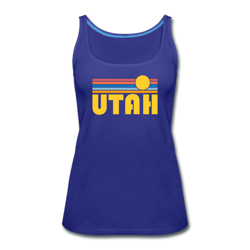 Utah Women’s Tank Top - Retro Sunrise Women’s Utah Tank Top - royal blue