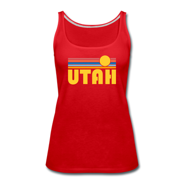 Utah Women’s Tank Top - Retro Sunrise Women’s Utah Tank Top - red